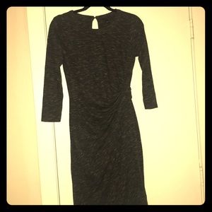 Ann Taylor Heather Grey Wrap Soft Dress